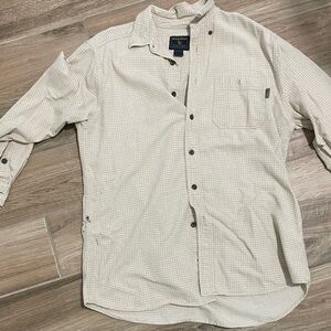Woolrich Cream Checkered Button-Up Shirt